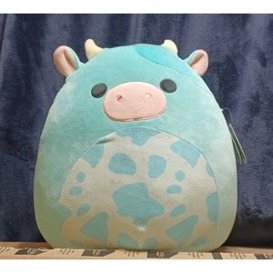 Squishmallows ULTRA RARE Tuluck The Blue Cow 16" HTF BNWT